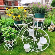 철제 자전거 꽃 스탠드 매장 및 쇼핑물 야외 인테리어, 스타일A