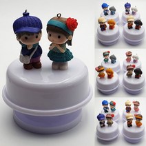회전 오르골 (9x10cm) 움직이는 멜로디 뮤직 박스 인테리어 소품 장식품 신혼 아기 선물, 소녀강아지(1335)