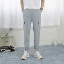 로코비전 남성용 쿨 스판 카고 조거 팬츠 아이스 바지