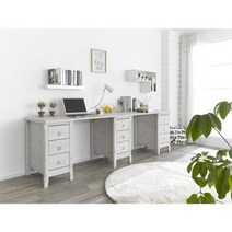 유일가구 유플러스 2인용책상 컴퓨터책상 일반책상 3단서랍통, 워시