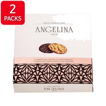 ANGELINA Florentine dark chocolate orange 플로랑틴 다크 초콜렛 오렌지 쿠키 프랑스 간식 디저트 비스킷 70g 2팩, 2개