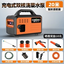 충전식 미니양수기 농사용 무선 휴대용 물펌프 양수기 원예 농업용, 9 268AF 리튬 배터리 듀얼 코어 펌프 20m 튜브