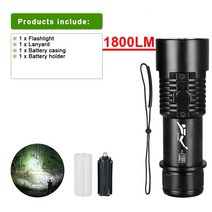 수중랜턴 해루질랜턴 방수랜턴 30000LUX 강력한 다이빙 LED 손전등 15000mAh 스쿠버 라이트 토치 IPX8, 1800LM cold light+NO bettery