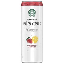 Starbucks 스타벅스 리프레셔 딸기 레몬에이드 355ml x 12캔 Refreshers
