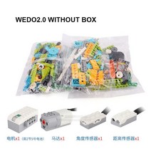 DIY WeDo-2.0 코어 세트 몬테소리 게임 보드 교육용 Dacta 시리즈 빌딩 블록 벽돌 호환 마인드스톰 45300 완구, [02] wedo2.0 set