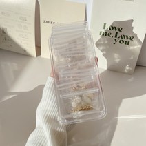 이어리아 고퀄리티 투명 악세사리 정리함 + 폴리백 세트, S 사이즈 + 폴리백 (15개) 세트