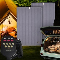 꼼지락 12V 음이온 탄소온열매트 겨울 캠핑용품 동계 차박 캠핑난방용품, 더블1500, 12v조절기