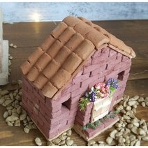미니어처 지붕 재료 기와 벽돌집 만들기 DIY 벽돌 디오라마 미니 하우스 조립 키트, 좁은 기와 50개