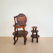 호족반 개다리소반 미니 원목 찻상 과일상 다과상 사이즈별 모음, 5호(40cm)