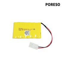 포레소 소방용 배터리 1X6 AA 7.2V 700mAh 예비전원 큰 콘넥터
