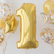 생활살림 이벤트 생일 파티 기념일 100일 숫자 풍선 1M, 실버 6 1M