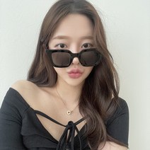 VANANA2 남녀공용 스퀘어 뿔테 클리어 선글라스