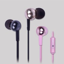 플랫 케이블 유선이어폰 인이어 3.5mm AUX 골드 리모트컨트롤 음악감상 스마트폰 운동 헬스 마이크 칼국수 아이리버