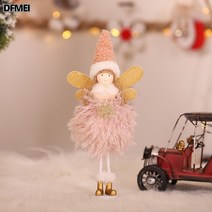 크리스마스 장식품 귀여운 앉기 자세 천사 장식 테이블 호텔 쇼핑몰 윈도우 홀더, K-Ts127핑크서있는소녀장식품