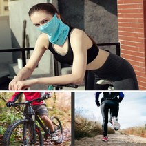 스포츠 익스트림 골프 자전거 워터 쿨 햇빛차단 얼굴 마스크, 하늘
