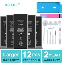 배터리 고용량 전화 iphone 호환5S 5 6S 6 7 8 Plus X SE SE2 XR XS 11 12 13 Mini Pro Max 교체 용 4 4S 도구, [12] For iphone 호환8 Plus