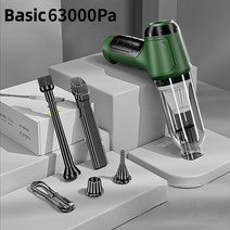 휴대용 미니 공기청정기 무선 차량용 자취방 95000Pa 3in 1 자동차 진공 청소기 120W 송풍 가능 가전 제품 가정 및 이중 사용, 7.Basic Green