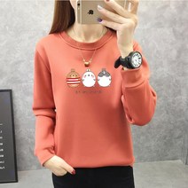 스타일아유 햄스터 맨투맨 라운드 나염 기모 티셔츠 긴팔[A9B6TS026A