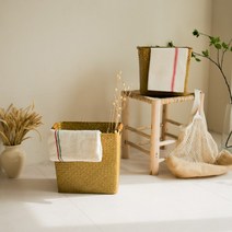 엔틱and데코 라탄 책 잡지 빨래 바게트 바구니, 1개, L(라지)