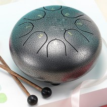 스틸텅드럼 텅드럼 개러지밴드 Ethereal Drum-6 인치 스틸 텅드럼 8 톤 미묘한 드럼 타구봉 1 쌍 + 보관, 15 16