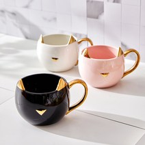 루이앤탑펠 고양이 집사 디자인컵, 화이트