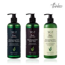 띵코 TC-7 다시마 허브 스칼프 클리닉 샴푸/헤어트리트먼트/바디워시 다시마추출물 500ml 3종세트, 씨위드 허브 바디워시, 씨위드 허브 바디워시, 씨위드 허브 스칼프 클리닉 샴푸