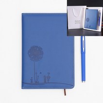 만물덕 다이어리형 노트 볼펜세트 네이비 쇼핑백포함 회사다이어리 날짜형다이어리 다이어리속지제작 기자수첩 고급다이어리 대학생다이어리 노트만들기 명품다이어리 심플다이어리