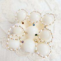 슬로우베베 에이씨 아띠랑스 담수진주 탄생석 반지 12종 천연담수진주 비즈 레이어드 우정링 데일리 생일 선물