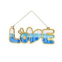 5인세트 복지회관 돌봄교실 공예체험 LOVE 레터링 행잉걸이 만들기 어르신 꾸미기 DIY, 금빛