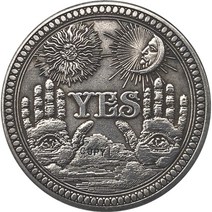 기념화폐 희귀동전 주화수집 골동품 YES/NO 결정 기념 주화 녹색 청동 1 개