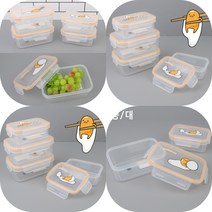 마트498 구데타마 투명 사각 밀폐용기 젓갈통 반찬통 소분용기 샌드위치케이스 샐러드통 김통 계란보관함 냉장고, 젓가락-대