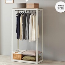 SSUK 튼튼한 롱패딩행거 드레스룸 선반 슬림행거 매장 소형행거 2단