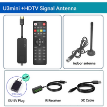 위성 TV 수신기 ubisheng u3mini dvb-t2 디지털 지상파 디코더 hd1080p 미니 스틱 h.265 hevc 10bit 미니 디코더 셋톱 박스 지원 wifi, u3mini-tx14, 나는 플러그