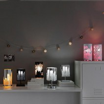 [MK]단스탠드 조명 모음시리즈, 원형실버시티:E14 LED 미니전구 3W 전구(노란색)