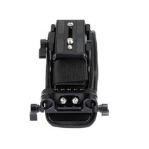 CAMVATE 어깨 패드 Manfrotto 퀵 릴리스 플레이트 amp; 듀얼 15mm로드 클램프 DSLR 숄더 리그 지지대, 01 black, 1개