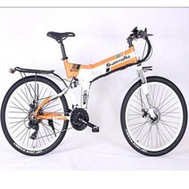 emtb 로드 전기 산악 자전거 가성비 접이식 두 바퀴 26 인치 350W 산 휴대용 스쿠터 성인 로드 3륜 삼륜, 검정, 한개옵션1