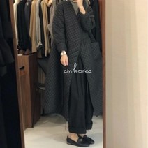 누빔 원피스 하객룩 퀼트 겨울 귀여운 누비 롱드레스