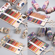 롤필통 파우치 두루마리 컬러링북 243672색 색연필 케이스, 모에고양이, 72색