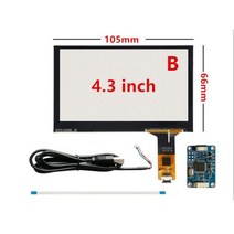 산업용 터치스크린 3543562789101 파이 PC 용량 성 디지타이저 터치 스크린 패널 USB 드라이버 보드, B style 4.3 inch