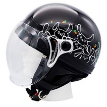 DAMMTRAX 카리나 하프 오토바이 바이크 스쿠터 헬멧 고양이 클래식 22 - 4cm 여성용, C