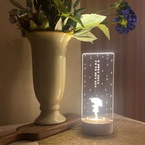 슬로우리스트 우산 소녀 아크릴 각인 무드등 LED 조명 커스텀 주문제작, 추천문장2(잘될 줄 알았어... )