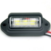 화물차후방카메라 무선후방카메라 자동차어라운드뷰 2pcs 12v 24v 트레일러 트럭 버스 led 번호판 조명 트럭 밴 다시 라이센스 램프 테일 라이트, 도금