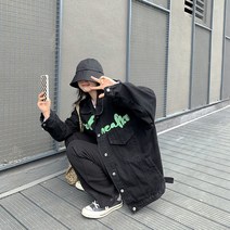 블랙 힙한 섹쉬 클럽 청 데님 재킷 자켓 코트 요즘 유행하는 인기있는 핫한 패션 점퍼 고급