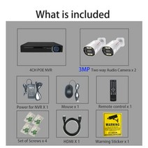 경보기 문열림센서 동작감지기 도어알림 5MP POE 비디오 감시 nvr 키트 Smart Ai IP 카메라 알람 양방향 오디오 야간 투시경 P2PStreet Cctv 보안 시스템, 협동사, 없음, 4채널 2pcs3MP
