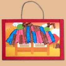 초가집 만들기 만들기대장 5매 어린이집 띠아트콘 부조 학교용품 완구 학교수업 학습놀이, 상세페이지 참조