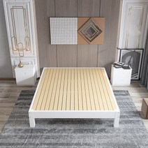 베드 박스 (x) 베드사이드 다다미 침대 프레임 마루대여 방정리 스켈레톤 심플 모던 경제적 원목 침대, 1800 2000, 흰색 옻칠 다다미 40호 높이 1.3