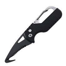 캠핑 악세서리 휴대용 로프 커터 야외 멀티 키 체인 도구 톱니 후크 풀기 칼 포켓 캠핑 장비 edc 기어 하이킹 액세서리, f