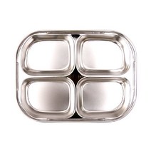 나nanr_스텐 다용도 4칸 식기 4칸접시 식당용 스테인레스 도식기 가정용 식판 반찬♥sksnfll, ♥sstarting