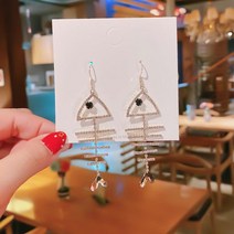 MEIISEO여성 귀걸이 다이아몬드 여성 패션 귀걸이 여성 이어링 심플 데일리 인터넷 유행 이어링
