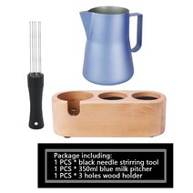 커피 디스트리뷰터 515458mm 수동 우드 탬퍼 홀더 매트 바리 스타 에스프레소 라떼, 웨어셋 2, 58mm
